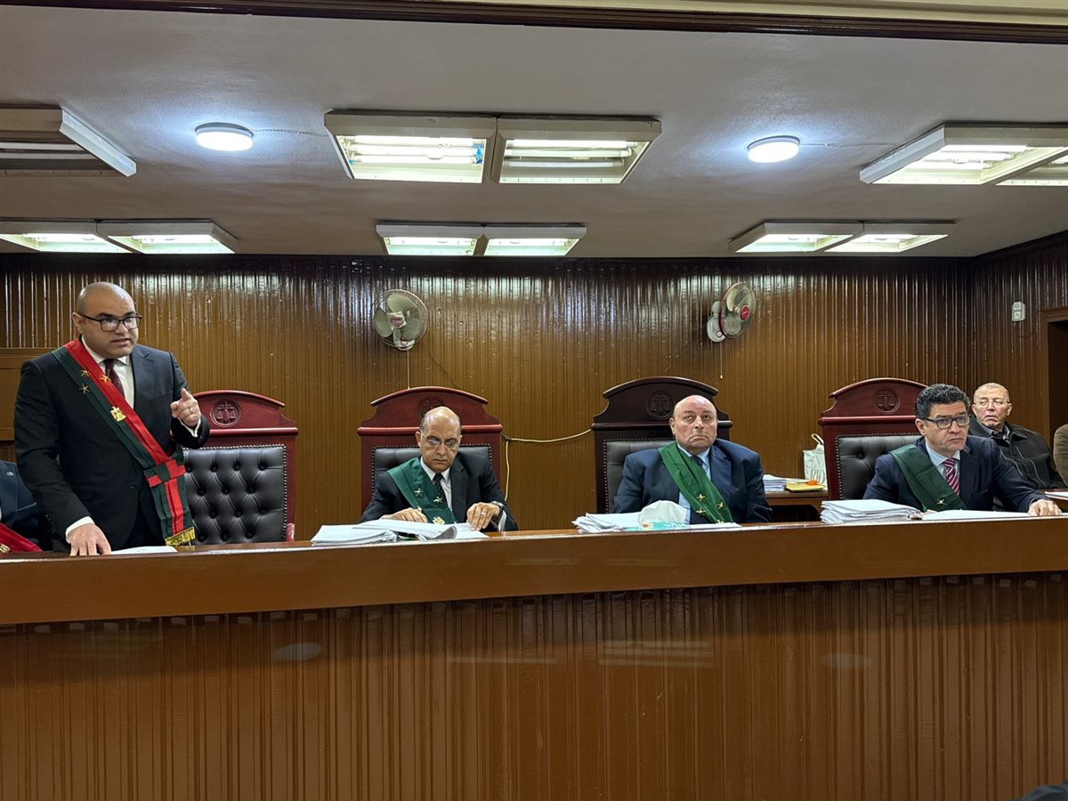 النيابة أثناء مرافعتها أمام الجنايات برئاسة المستشار هاني لويس