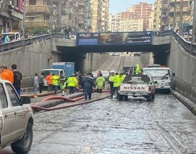 جهود وزارة الداخلية للتصدى لتداعيات الأمطار بالإسكندرية 