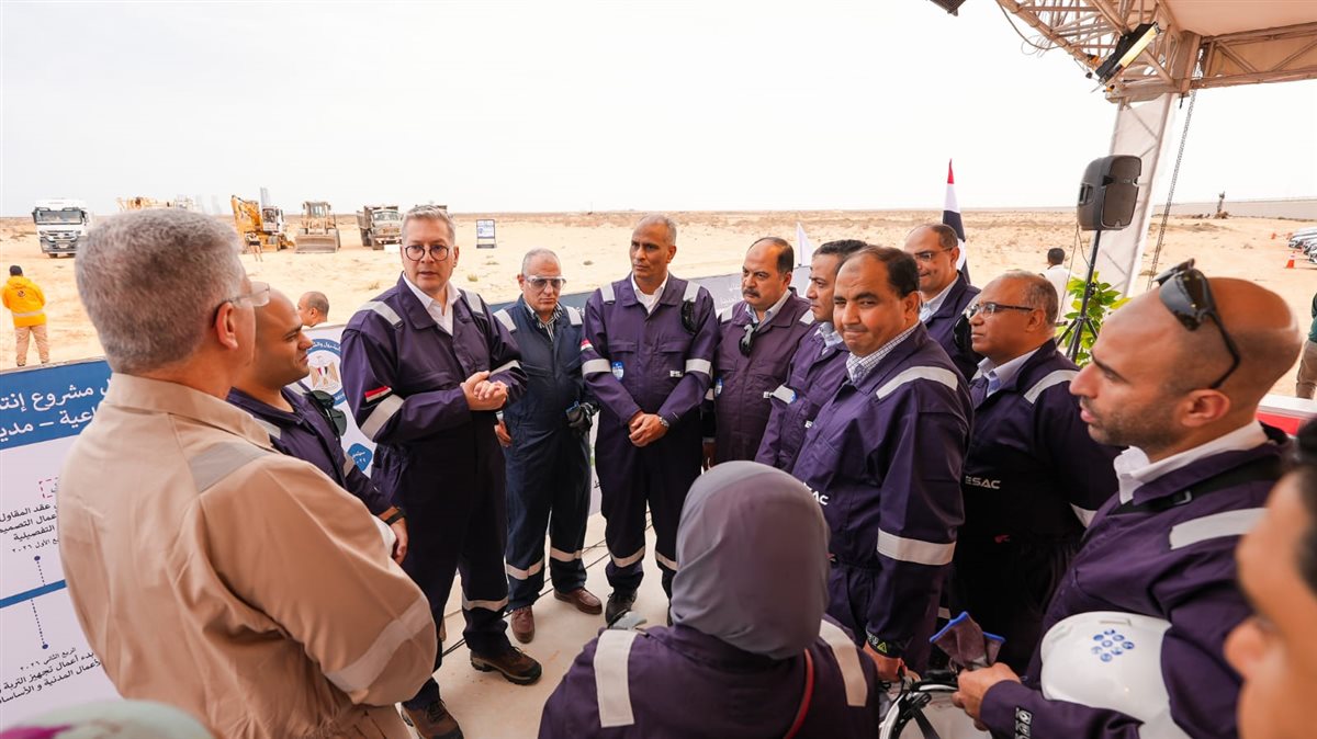 المهندس كريم بدوي يتابع مشروع الصودا آش بالعلمين&nbsp;
