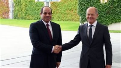 الرئيس السيسي للمستشار الألماني: حل الدولتين طريق السلام العادل في الشرق الأوسط 