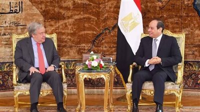 السيسي لسكرتير الأمم المتحدة: لابد من ايجاد حل عادل للقضية الفسلطينية 
