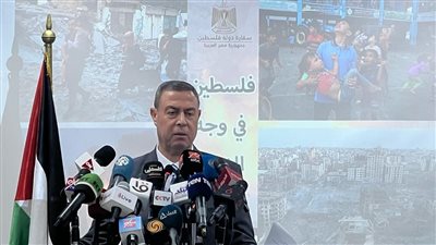 سفير فلسطين بالقاهرة يطالب المجتمع الدولي بإيقاف جرائم الإبادة الجماعية الممنهجة بغزة