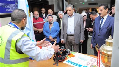 إنطلاق فعاليات اسبوع السلامة والصحة المهنية بالتعاون مع جامعة كفرالشيخ ومديرية العمل