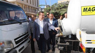 محافظ المنوفية يشهد اصطفاف المعدات الجديدة لدعم منظومة المخلفات الصلبة 