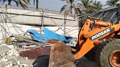 محافظة الجيزة: إزالة 26 حالة بناء علي الاراضي الزراعية بمنشأة القناطر والبدرشين والعياط 