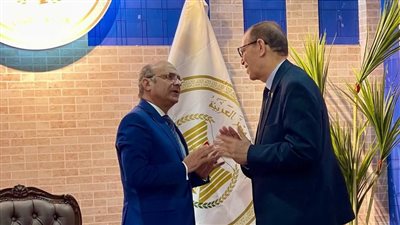 قيادات النيابة الإدارية في جناح وزارة العدل بمعرض  القاهرة الدولي للتكنولوجيا (ICT)