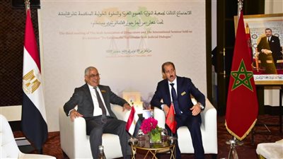 النائب العام يلتقي رئيس النيابة  المغربية على هامش اجتماع النواب العموم العرب
