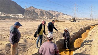 رئيس جهاز السويس الجديدة تتابع  اعمال السياج الأخضر بعتاقة الصناعية