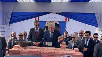 المصيلحى يضع حجر أساس لثالث مخزن استراتيجي على مستوى الجمهورية بمحافظة الفيوم 