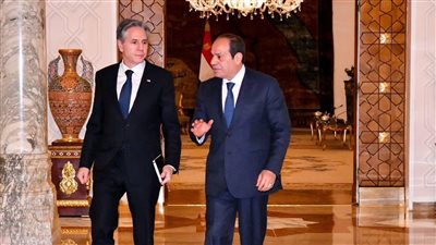 الرئيس السيسي لوزير خارجية امريكا: رفض تام بتهجير الفلسطينيين من أراضيهم