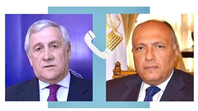 وزير الخارجية يؤكد لنظيره  الإيطالي ضرورة التوصل لوقف شامل وفوري لإطلاق النار في غزة