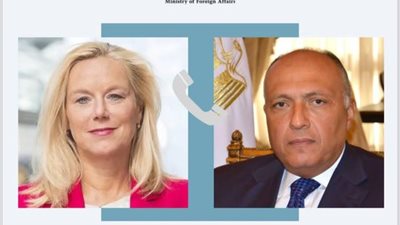 وزير الخارجية يبحث مع منسقة الأمم المتحدة للشئون الإنسانية جهود تعجيل عملية إدخال المساعدات لغزة