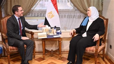 وزيرة التضامن تلتقي مبعوث وزير الخارجية البريطاني للشؤون الإنسانية في الأراضي الفلسطينية المحتلة