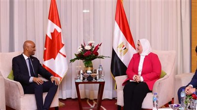 وزيرة التضامن تلتقي وزير التنمية الكندي وتستعرض جهود الدولة المصرية في دعم قطاع غزة