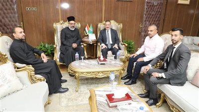 محافظ المنوفية يستقبل وفد كاتدرائية العذراء مريم بقويسنا وكنيسة ماري جرجس بأشمون 