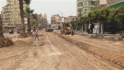 محافظ الغربية يتابع اعمال توسعه ورصف شارع سكه طنطا بمدينه زفتى |صور