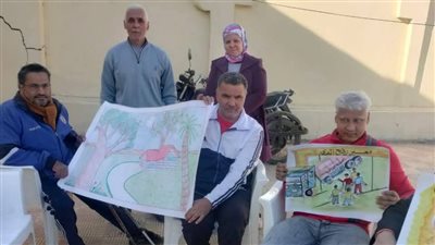 مسابقة فنيه للرسم الفورى لذوى القدرات الخاصة بمركز التنمية الشبابية بدسوق