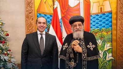 وزير الشؤون النيابية يهنئ البابا تواضروس بعيد الميلاد ويؤكد: الوحدة الوطنية ركيزة الاستقرار والتنمية في مصر