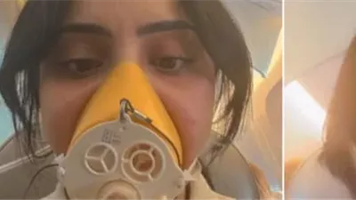 رحمة عصام تكشف تفاصيل لحظات الرعب بسبب عطل مفاجئ في محركات الطائرة
