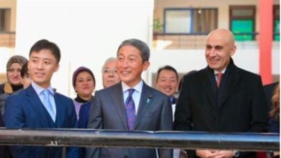 وزير التعليم ووفد البرلمان الياباني يتفقدون المدرسة المصرية اليابانية بالعبور لبحث التوسع في 
