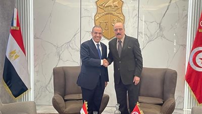وزير الخارجية يصل إلى تونس ويستقبله نظيره التونسي بمطار قرطاج