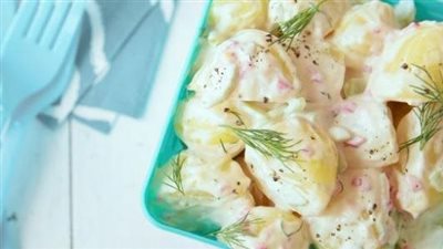 وصفة سلطة البطاطس بالمايونيز والثوم