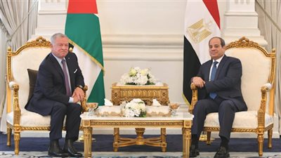 مصر والأردن تتفقان على تعزيز الشراكة الاستراتيجية.. مباحثات موسعة بين السيسي وملك الأردن