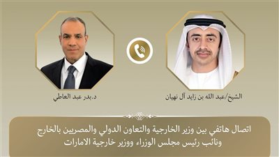 اتصال هاتفي بين وزير الخارجية المصري ونظيره الإماراتي لتنسيق الجهود الإقليمية وتعزيز التعاون الثنائي