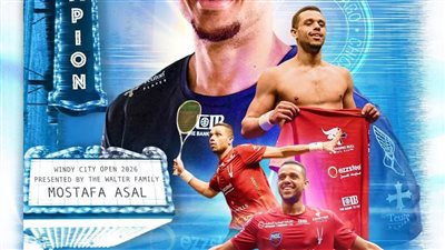 وزير الرياضة يهنئ نور الشربيني ومصطفى عسل بعد التتويج ببطولة ويندي سيتي المفتوحة للاسكواش