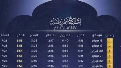 مواعيد الشروق في رمضان 2026: جدول زمني شامل للحركة الشمسية طوال الشهر الكريم