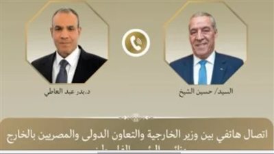 تفاصيل اتصال وزير الخارجية بدر عبد العاطي وحسين الشيخ حول مستجدات فلسطين
