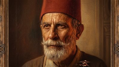 النجم الفلسطيني كامل الباشا تاجر عبيد في البوستر الفردي لفيلم 