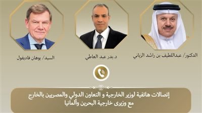 وزير الخارجية يبحث مع نظيريه البحريني والألماني تطورات الأوضاع الإقليمية وجهود خفض التصعيد في المنطقة