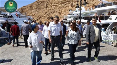 وزيرة التنمية المحلية ومحافظ جنوب سيناء في جولة بحرية برأس محمد لتعزيز السياحة البيئية