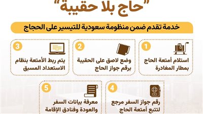 «حاج بلا حقيبة» خدمة تطبقهما السلطات السعودية  لاول مره لراحة وسلامة الحاج