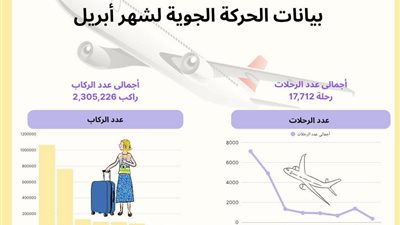  2.3 مليون راكب استقبلتهم المطارات المصرية خلال شهر أبريل