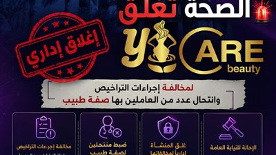 الصحة تغلق 4 فروع لعيادات “Y Care” بالإسكندرية.. أعرف الأسباب 