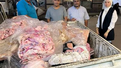 ضبط نصف طن مصنعات لحوم ودواجن مجهولة المصدر في المنوفية