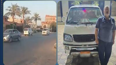 الداخلية تضبط سائق ميكروباص سار عكس الاتجاه بالبحيرة