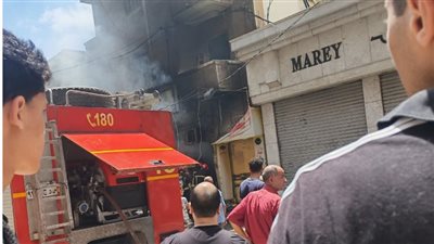  حريق هائل داخل محل تجاري بمنطقة باكوس فى الإسكندرية