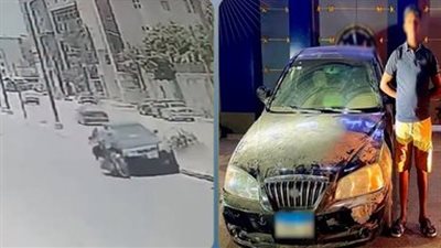 ضبط قائد سيارة صدم دراجة نارية وفر هاربًا في بني سويف بعد تداول الفيديو