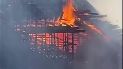 السيطرة على حريق محدود بموقع إنشاء كوبري البصرة غرب الإسكندرية دون إصابات