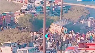 ارتفاع ضحايا حادث تريلا مرغم بالاسكندريه إلى أربع وفيات بعد وفاه السائق والتباع