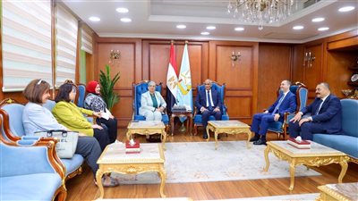  محافظ كفرالشيخ يستقبل رئيسة المجلس القومي للمرأة