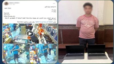 سرقة في دقائق ونهاية سريعة.. فيديو متداول يقود لضبط لص لاب توب بالإسكندرية