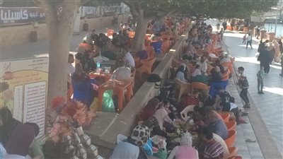 إقبال على الحدائق  والمتنزهات النيلية بكفرالشيخ  لقضاء إجازة شم النسيم
