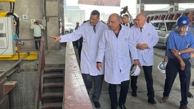 وزير قطاع الأعمال ومحافظ قنا يتفقدان مصانع مجمع الألومنيوم بنجع حمادي