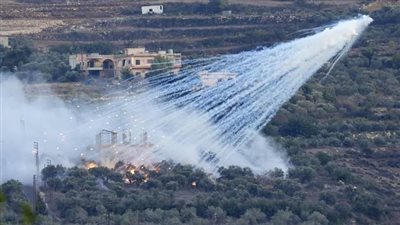 تقرير حقوقي يرصد قصف إسرائيل لجنوب لبنان بالفسفور الأبيض