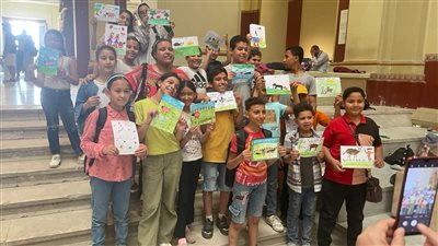 بالصور..فعاليات متنوعة للأطفال بالمتحف المصري ضمن جولات أتوبيس الفن الجميل