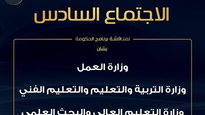 العمل والتعليم يعرضان برنامج الحكومة على اللجنة الخاص بالنواب